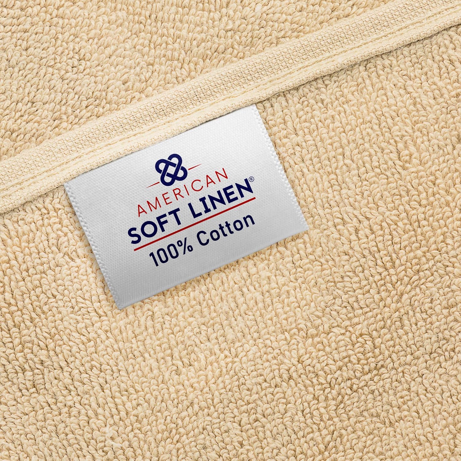 Juego de toallas de lujo American Soft Linen de 6 piezas: 2 toallas de baño, 2 toallas de mano y 2 toallitas, 100 % algodón turco, color gris claro.