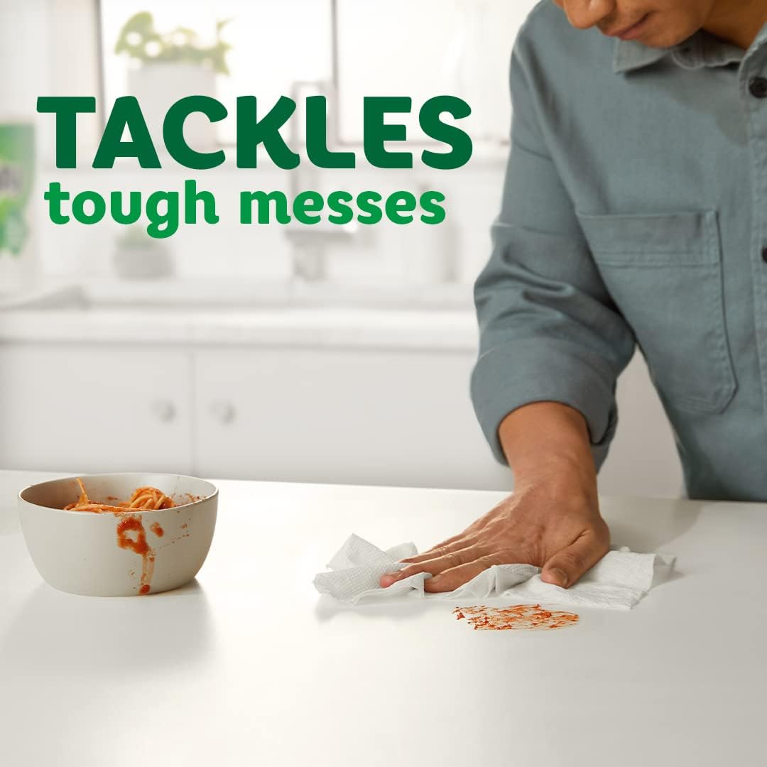 Toallas de papel Bounty Quick Size, blancas, 8 rollos familiares = 20 rollos regulares