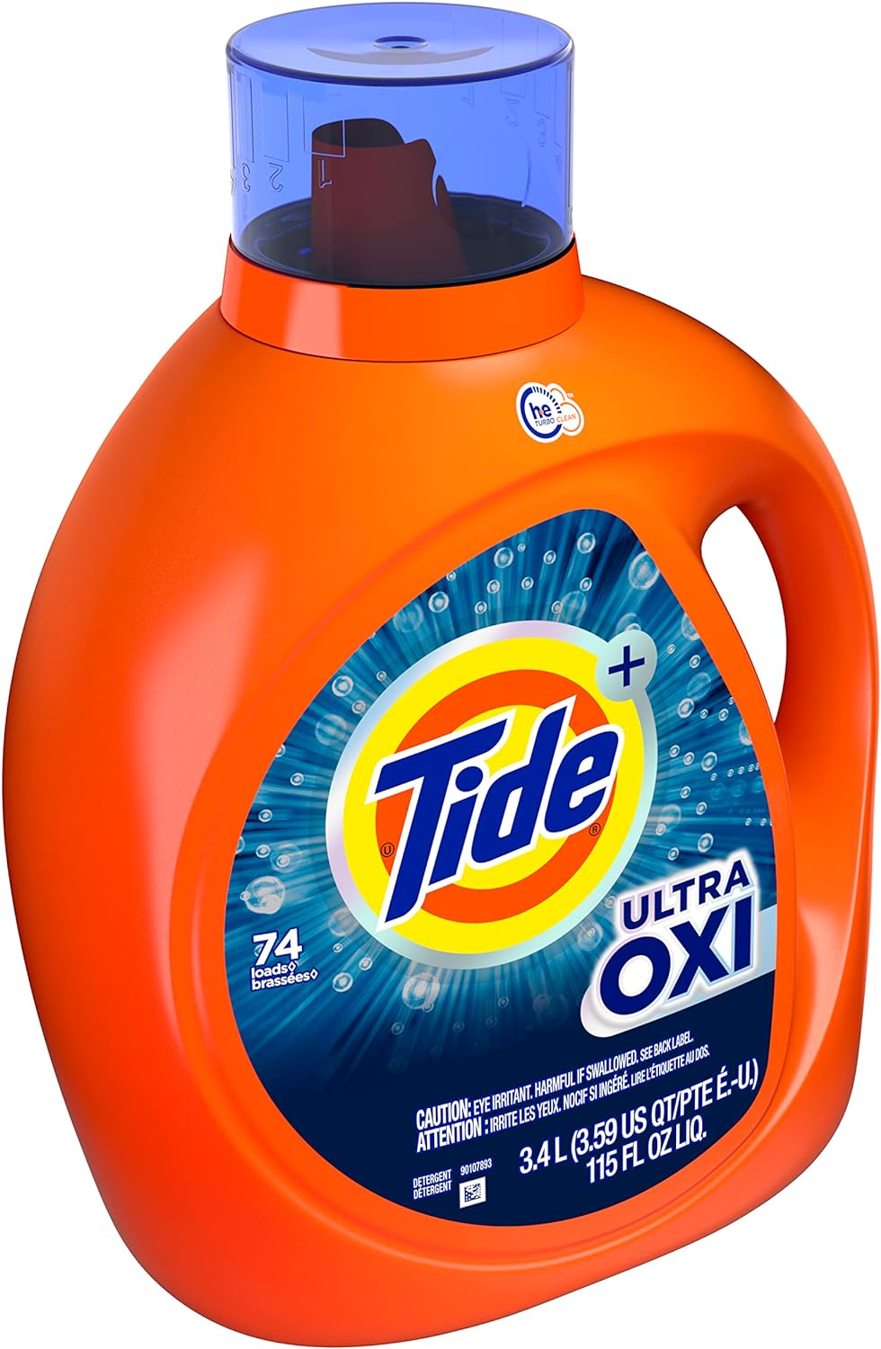 Detergente líquido para ropa Tide Ultra Oxi, 59 cargas, 84 onzas líquidas, compatible con HE