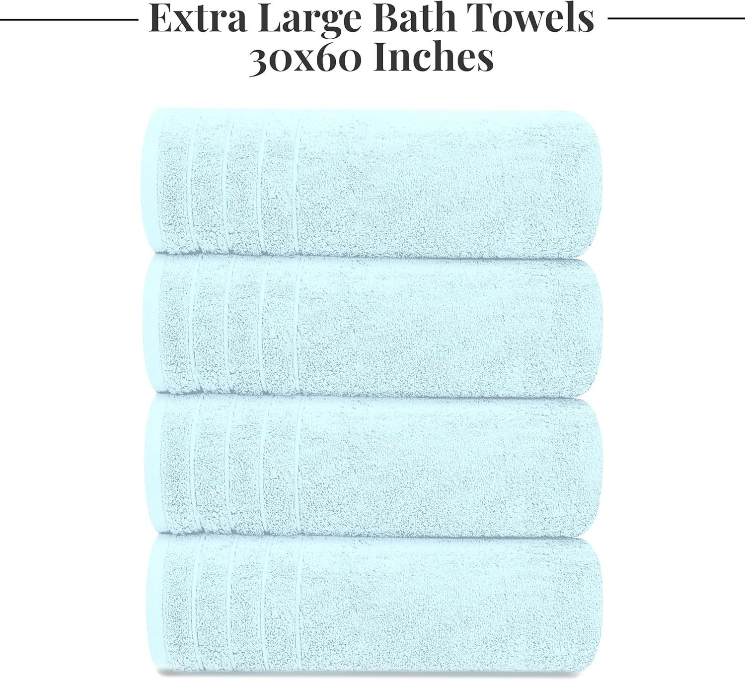 Toallas de baño extragrandes Tens Towels de 76 x 152 cm, 100 % algodón, más grandes y ligeras, de secado rápido, ligeras, súper suaves y absorbentes, perfectas para el baño.