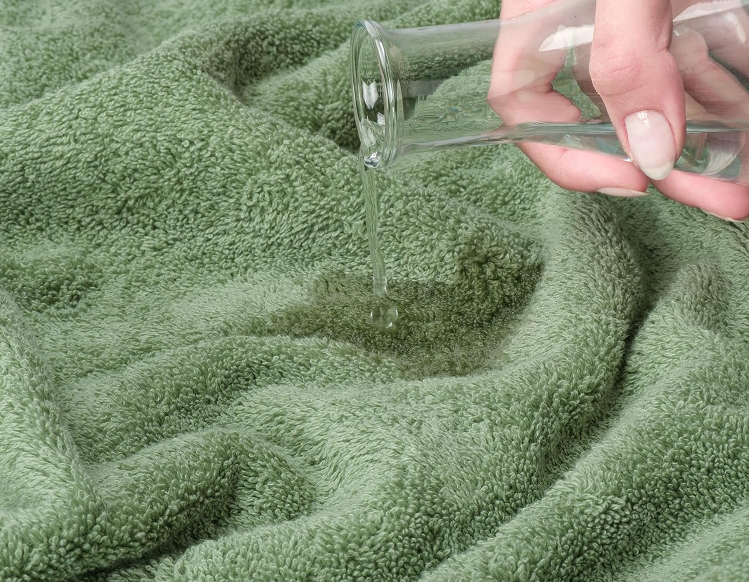 Juego de toallas de lujo American Soft Linen de 6 piezas: 2 toallas de baño, 2 toallas de mano y 2 toallitas, 100 % algodón turco, color gris claro.