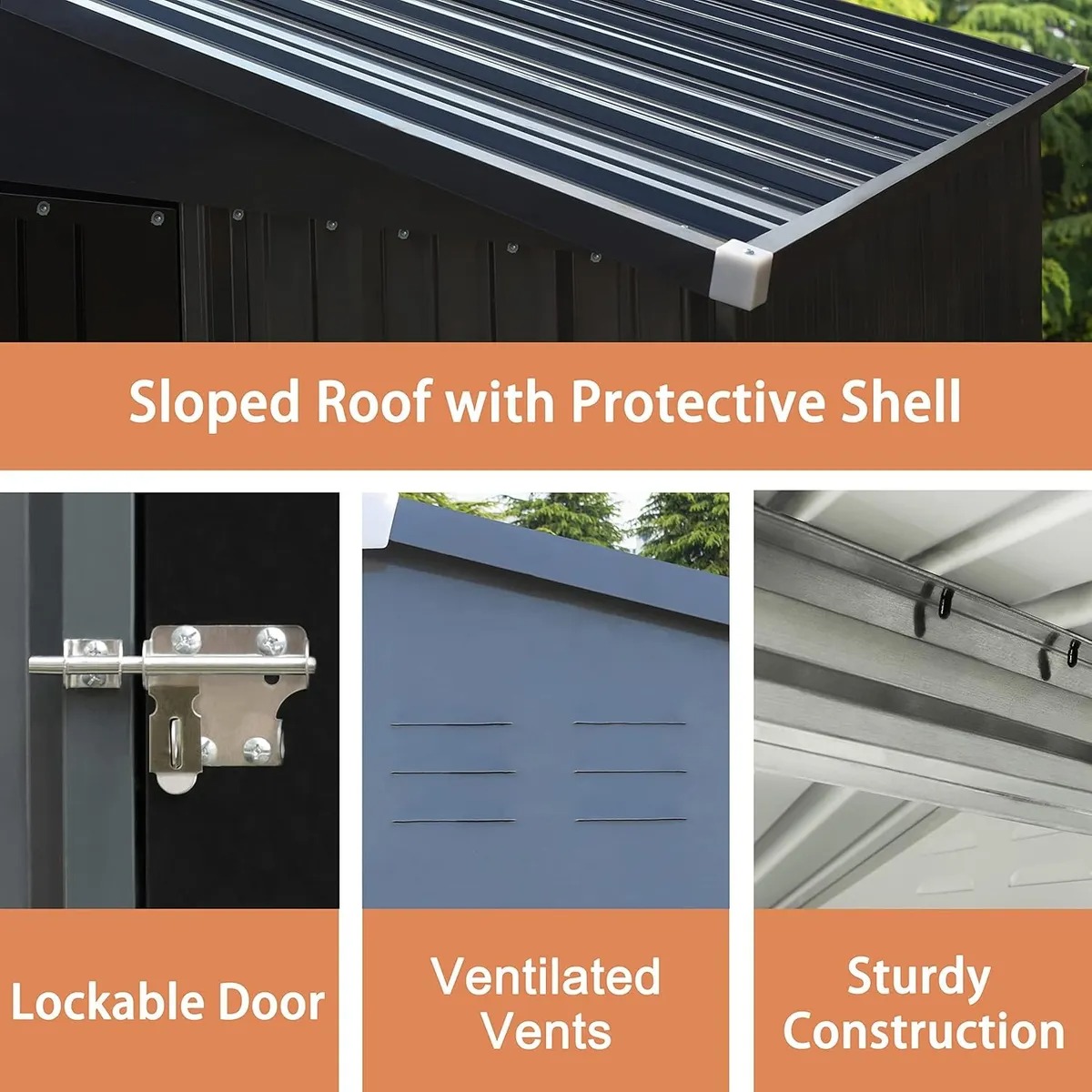 Cobertizo, C/techo De Doble Bucle, 4x4 Pies, Mupater As Described