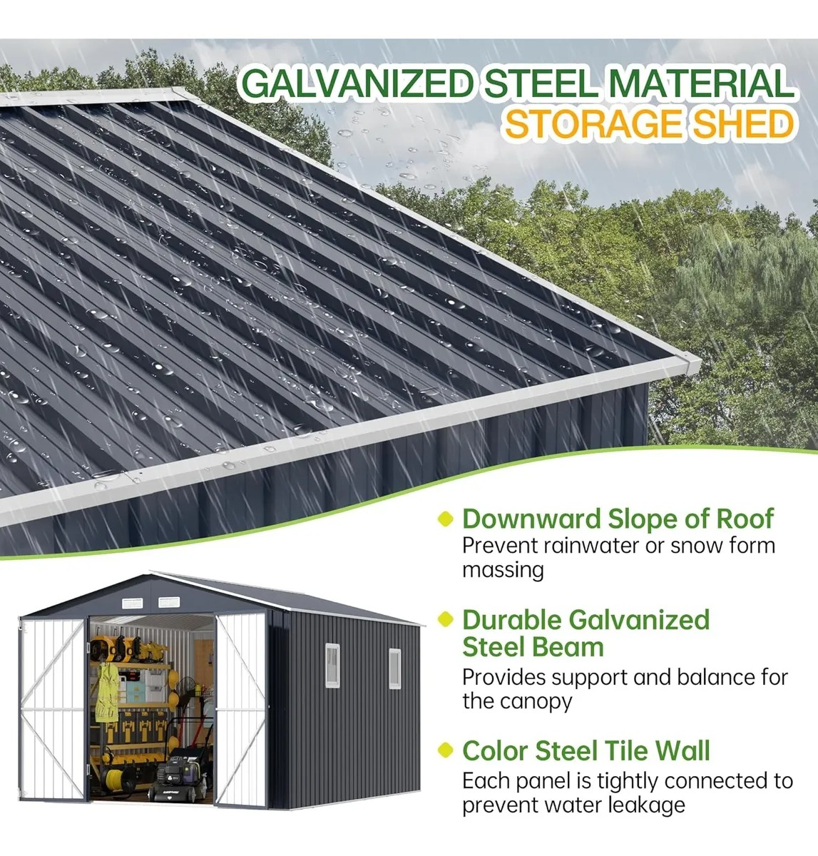 Cobertizo, 10x12 Pies, C/puertas Y Ventanas Con Cerradura As Described