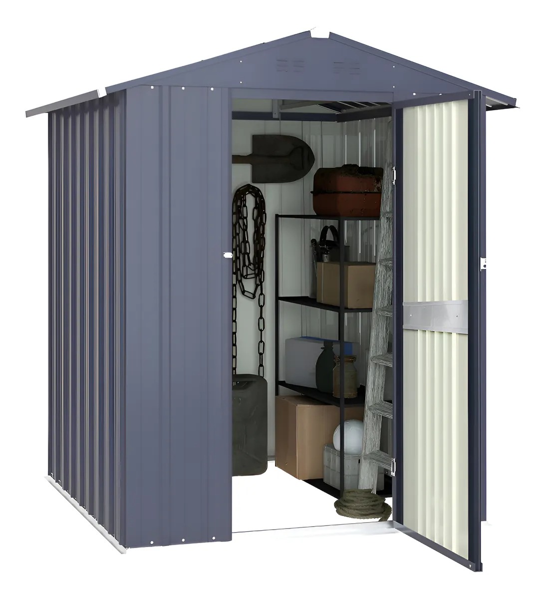 Cobertizo, C/techo De Doble Bucle, 4x4 Pies, Mupater As Described