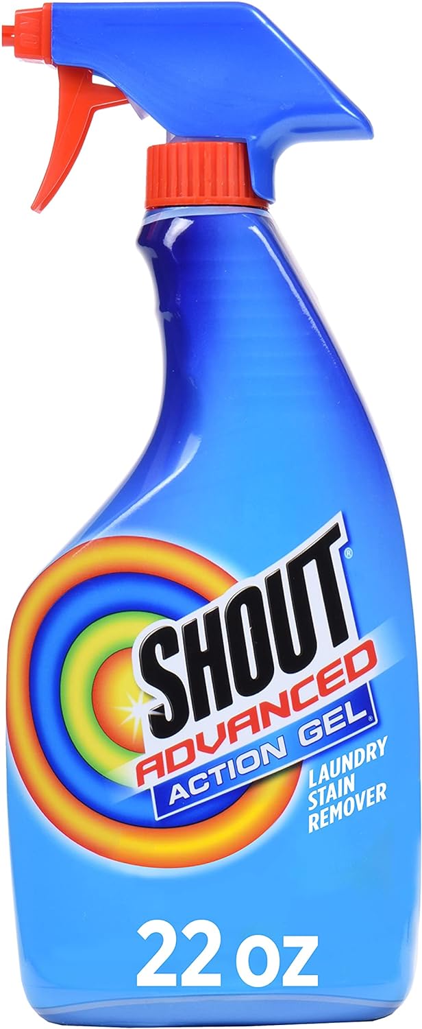 Gel quitamanchas Shout Advanced para ropa, elimina más de 100 tipos de manchas difíciles - Spray de 22 oz