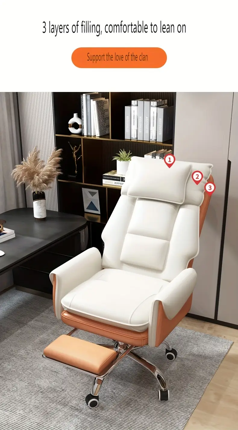 silla de   ergonómica con reclinador, silla de computadora de juego   espalda ajustable,   de metal con acolchado de algodón, silla de escritorio   con   manual de  , no necesita electricidad ni batería, compatible con suelos duros,   de limpiar, diseño de espalda   tapizada detalles 0