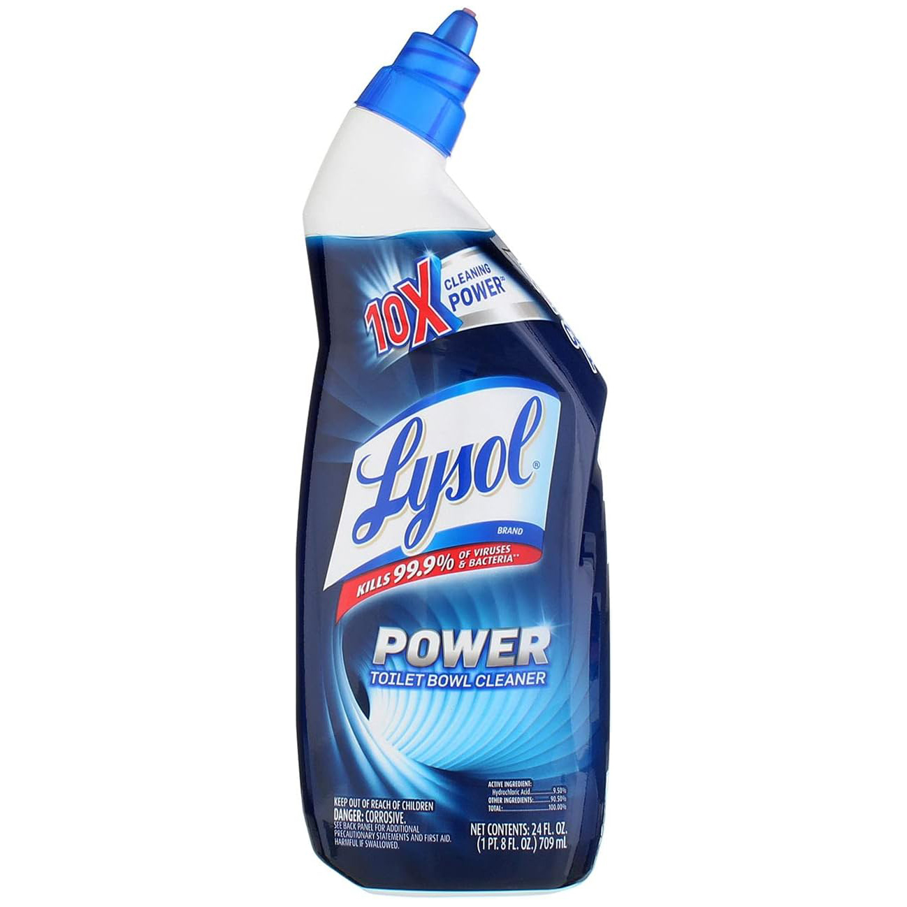 Gel limpiador para inodoros Lysol Power, para limpieza, desinfección y eliminación de manchas, 24 oz, 9 unidades (el empaque puede variar)