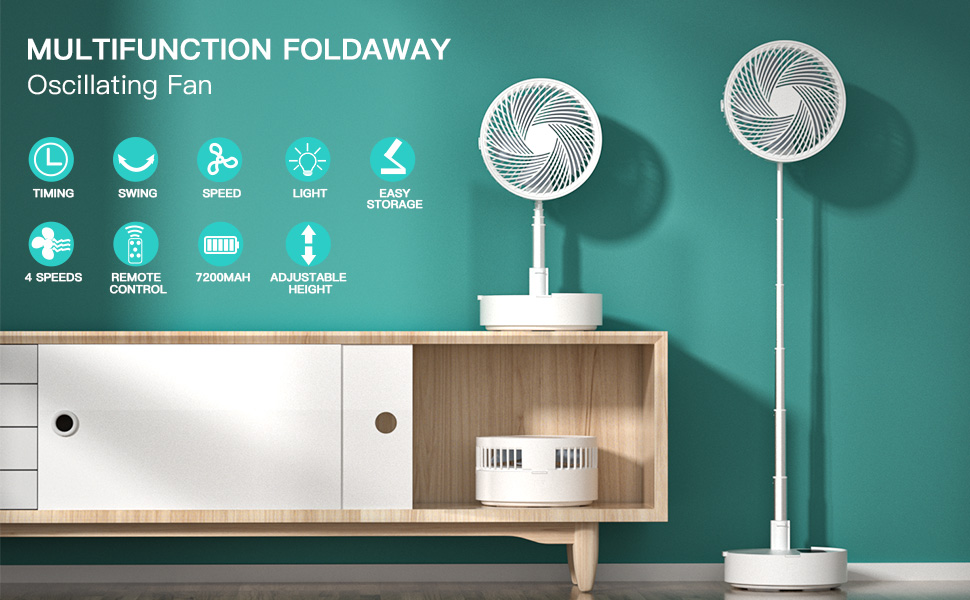 AICase folding fan ajustables