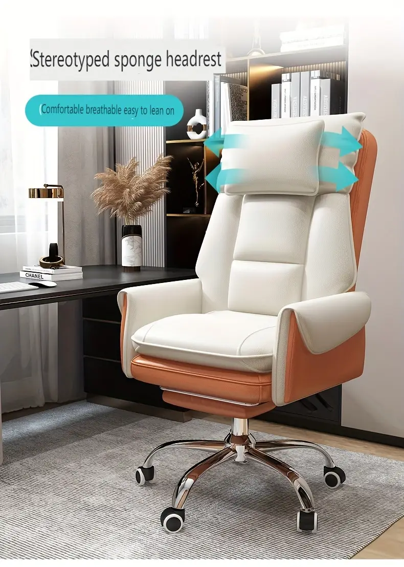 silla de   ergonómica con reclinador, silla de computadora de juego   espalda ajustable,   de metal con acolchado de algodón, silla de escritorio   con   manual de  , no necesita electricidad ni batería, compatible con suelos duros,   de limpiar, diseño de espalda   tapizada detalles 1