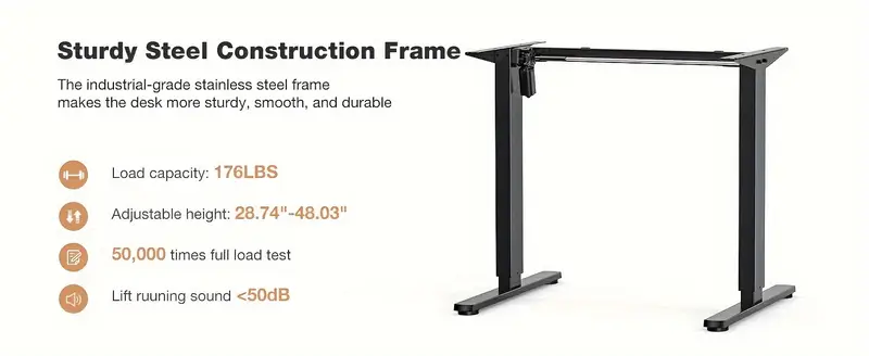escritorio eléctrico de pie para de 63/55/48/40 pulgadas, altura ajustable, estación de para sentarse y pararse, mesa de para computadora de madera, para el hogar, dormitorio, sala de juegos, espacios pequeños detalles 2