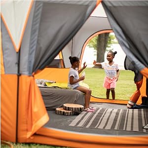 Doble entrada para niños camping puertas dobles fáciles de salir accesible para niños extra grande camping