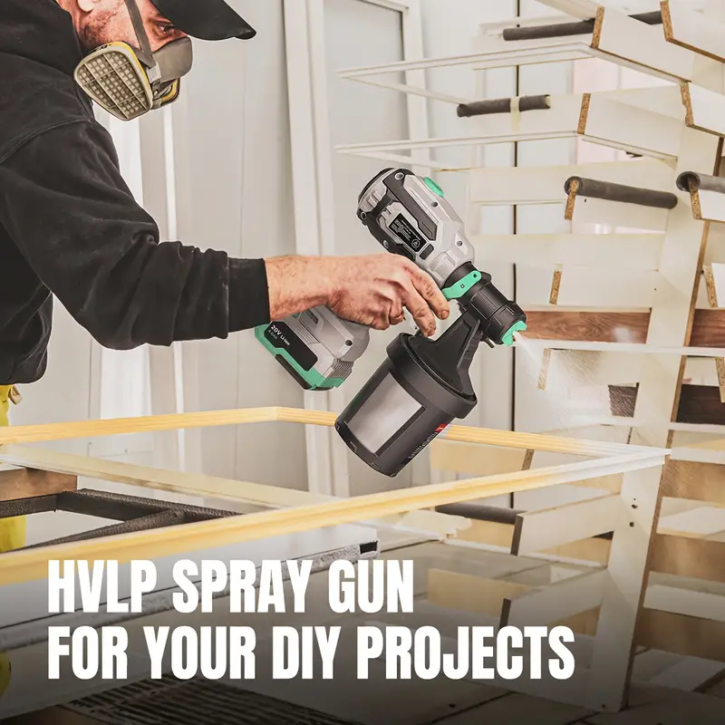 20v paint sprayer with brushless motor airless paint sprayer paint sprayer for house painting cordless paint sprayer spray paint gun with 4 0 ah battery charger 4 nozzles 800ml container for home interior exterior car deck fence furniture details 4