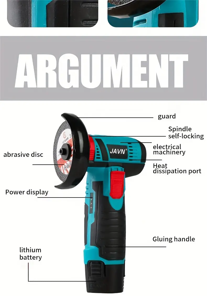 Amoladora MINI De 12V Y 19500rpm, Herramientas De Molienda, Madera Metal Plástico, Herramientas Eléctricas detalles 15