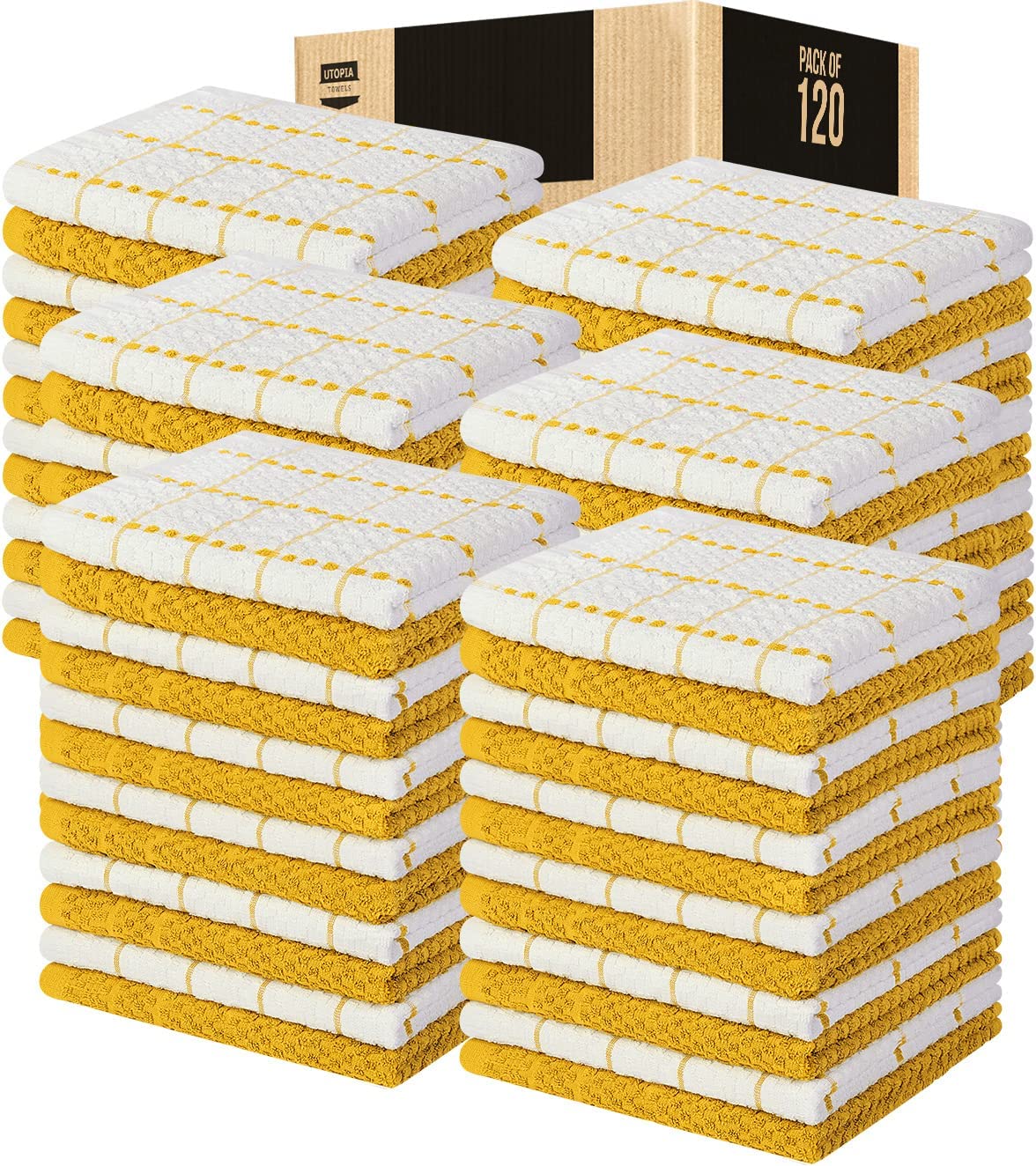 Toallas de cocina (paquete de 12), 15 x 25 pulgadas, 100 % algodón hilado en anillos, súper suaves y absorbentes, juego de toallas de cocina, paños de cocina y toallas de bar (negro)