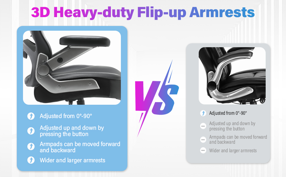FLIP UP ARMS