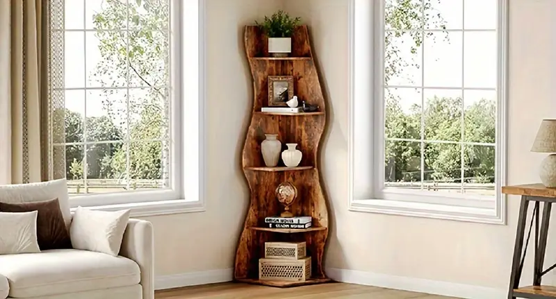 pequeño estante de de madera de 5 niveles - estante de libros en la pared eficiente en con diseño único de marina, para y decoración de en casa, construcción , montaje , estante de libros para en casa|estante de madera | de estantería , decoraciones de estantes detalles 1