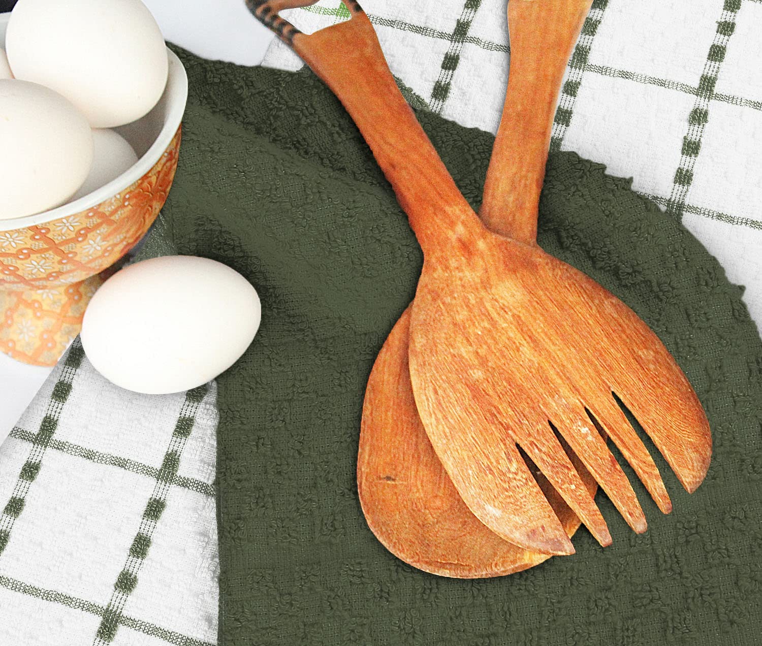 Toallas de cocina (paquete de 12), 15 x 25 pulgadas, 100 % algodón hilado en anillos, súper suaves y absorbentes, juego de toallas de cocina, paños de cocina y toallas de bar (negro)