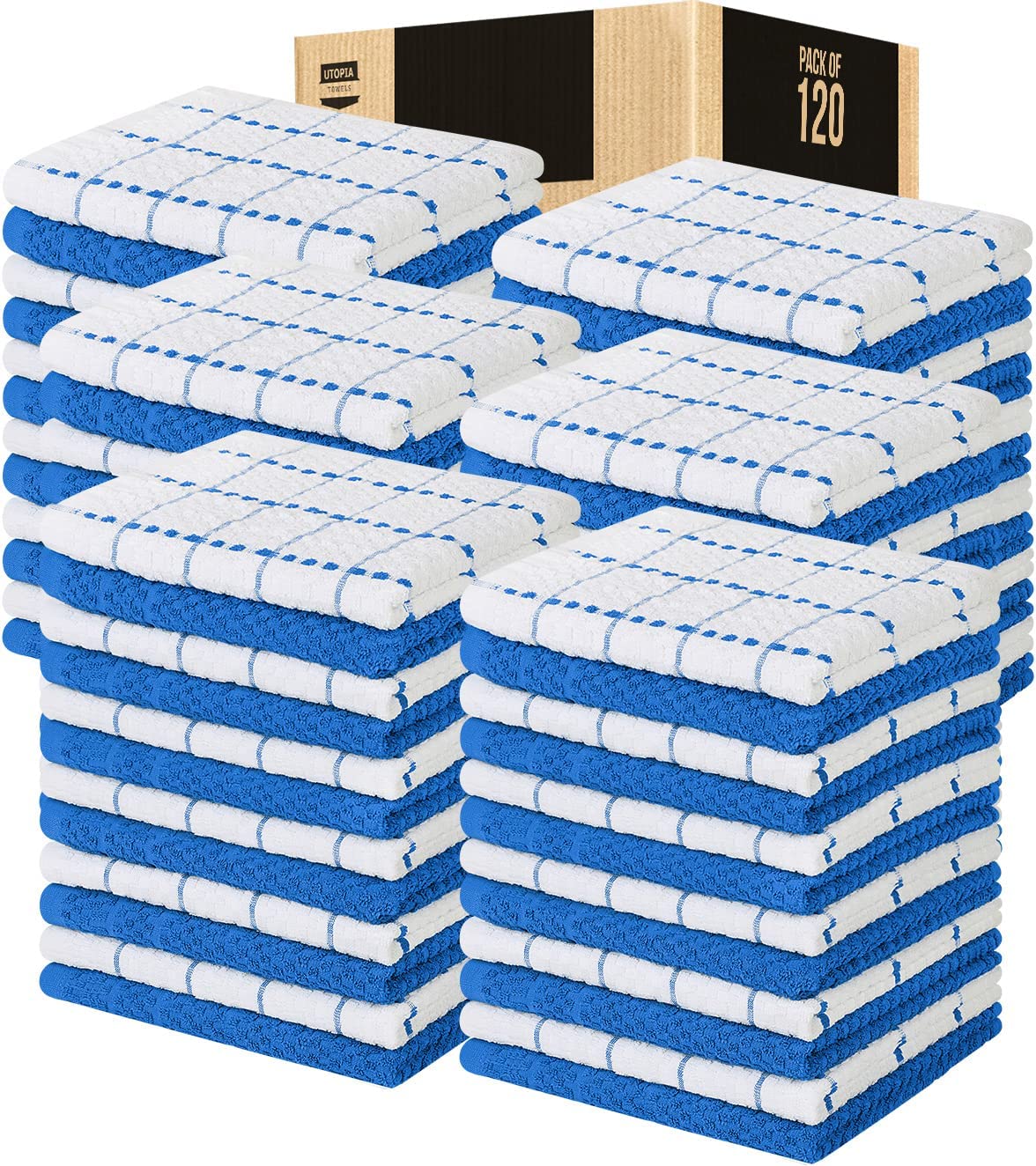 Toallas de cocina (paquete de 12), 15 x 25 pulgadas, 100 % algodón hilado en anillos, súper suaves y absorbentes, juego de toallas de cocina, paños de cocina y toallas de bar (negro)