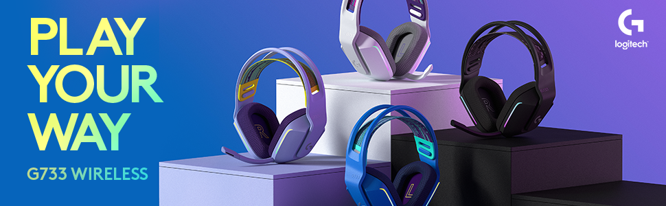 G733, Aud&iacute;fonos Logitech blancos, aud&iacute;fonos Logitech de colores, Logitech coloress, Headset RGB