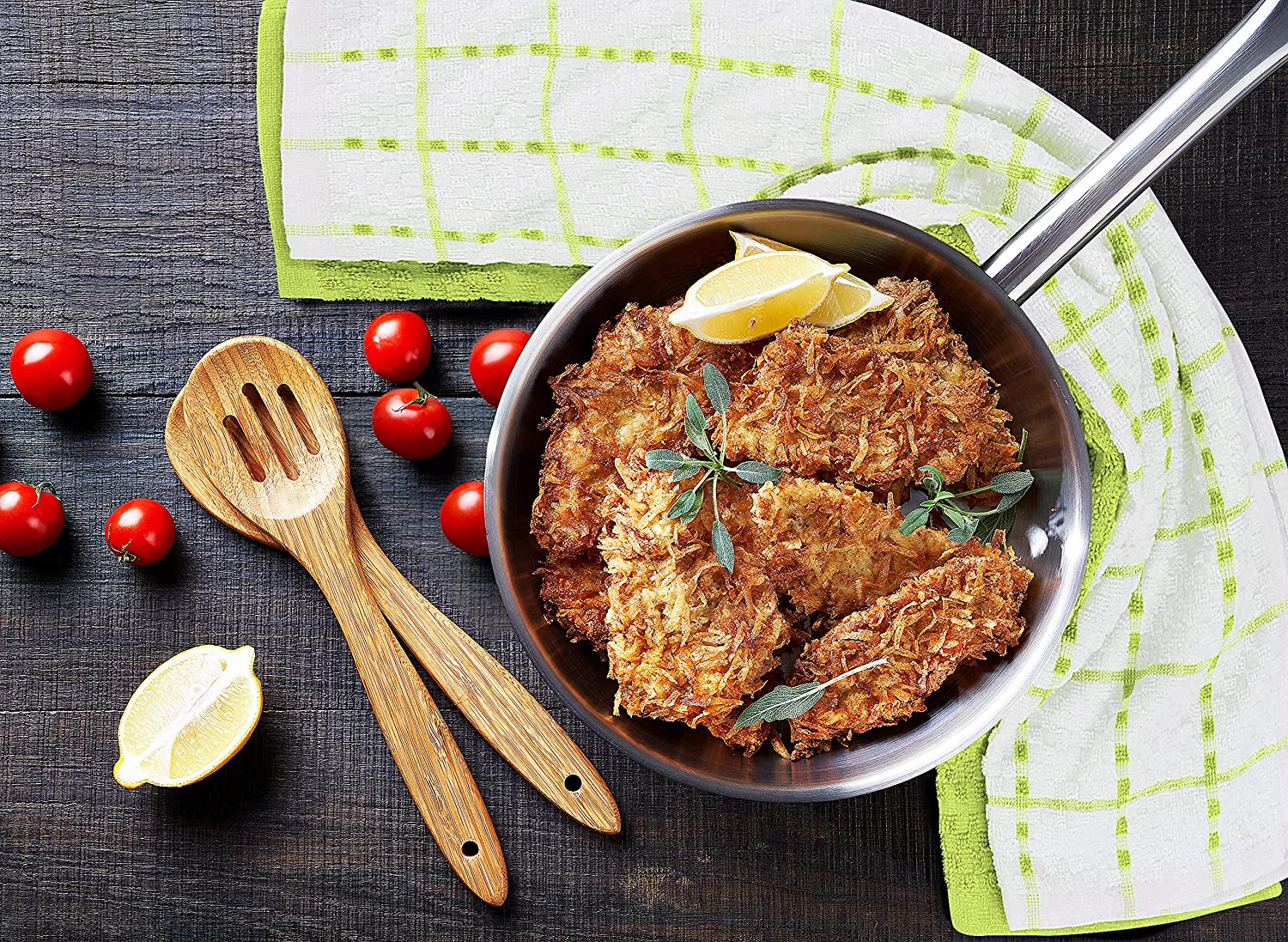 Toallas de cocina (paquete de 12), 15 x 25 pulgadas, 100 % algodón hilado en anillos, súper suaves y absorbentes, juego de toallas de cocina, paños de cocina y toallas de bar (negro)