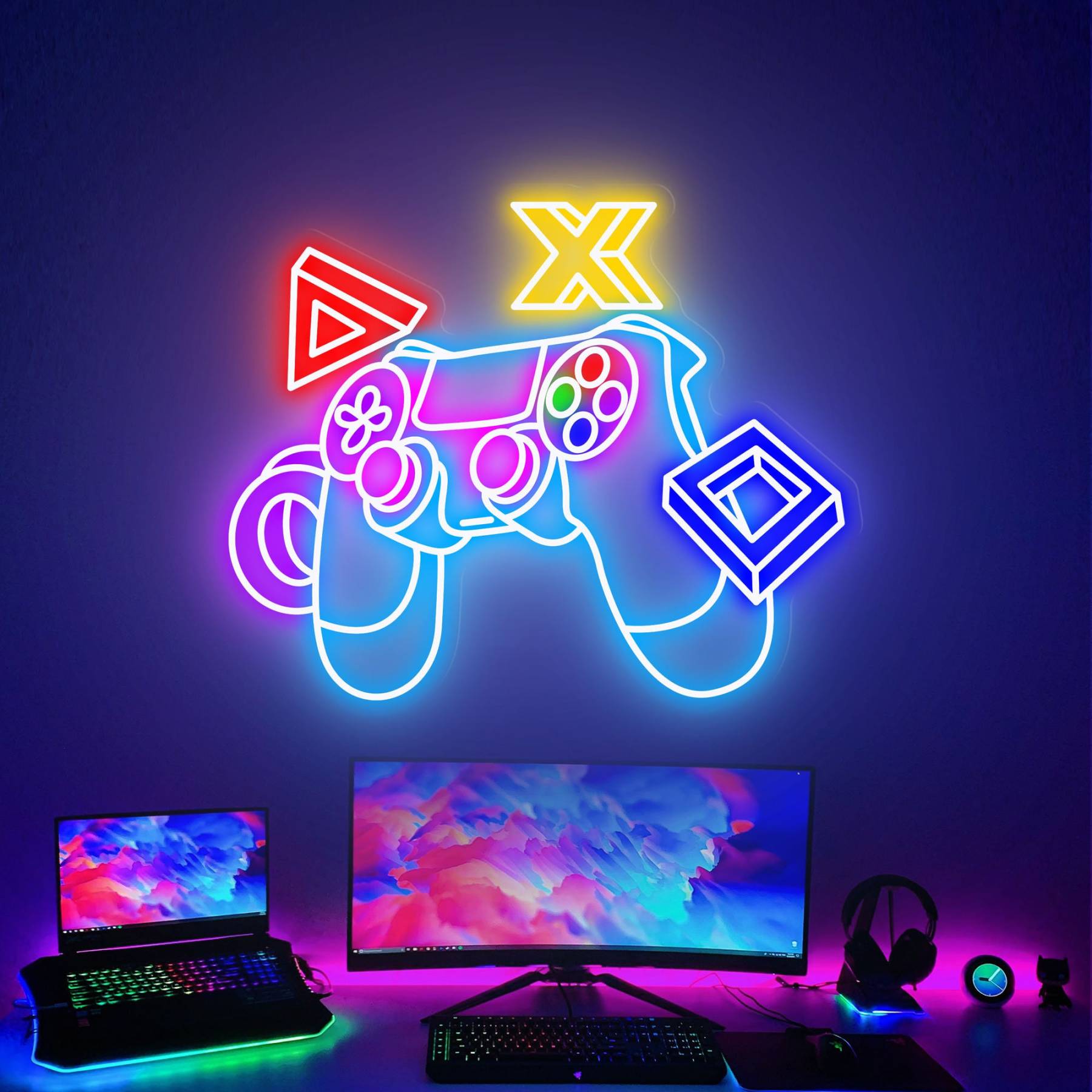 Game Controller Led Neon Sign Gaming Room Decor-illusion
