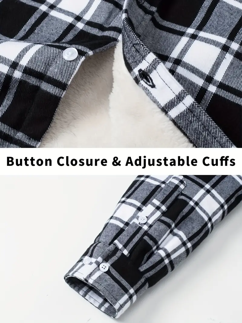 mens winter padded shirt jacket cotton facecloth fabric soft comfortable   warm   full open   shirt buttons lapel   climbing hiking fishing youth activities daily work casual sports jacket details 3