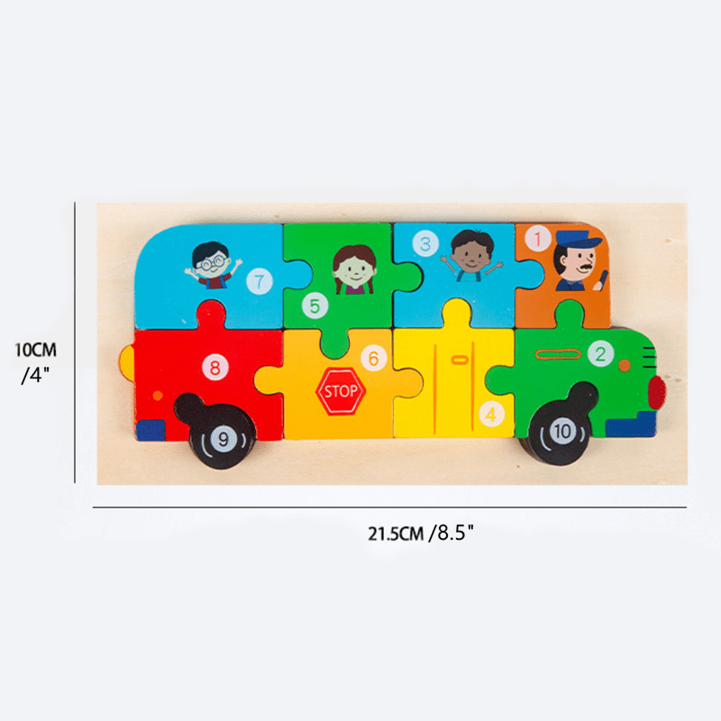 Montessori Wooden Puzzle for Toddlers Brain Teaser Board Early Education Toys