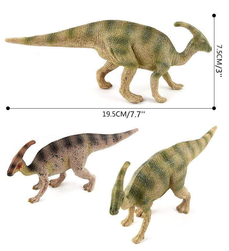 8‘’ Realistic Parasaurolophus Dinosaur Solid Figure Model Toy Decor
