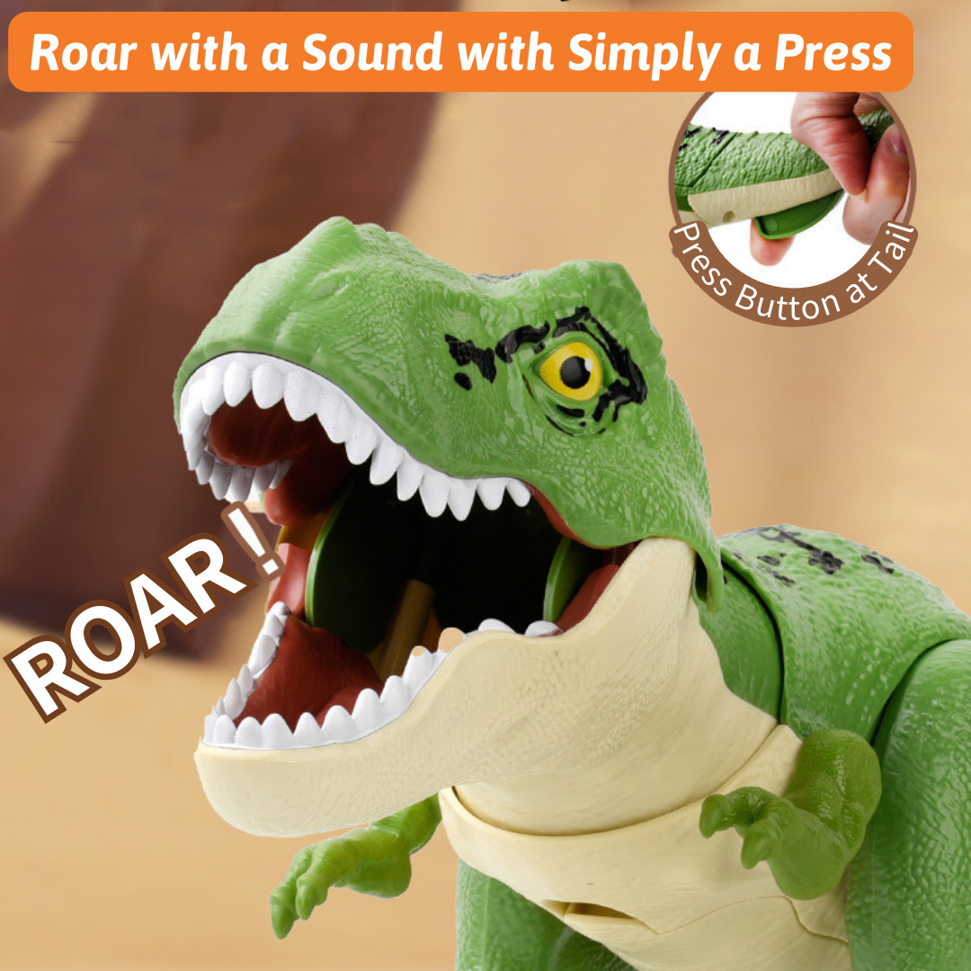 Devouring Tyrannosaurus Dinosaur Set with Mini Dinos, Movable Joints and Sound, Toys for 3 Years +