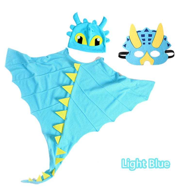 Kids Dinosaur Tail Mask Set Tyrannosaurus T-rex Halloween Costume Performance Props