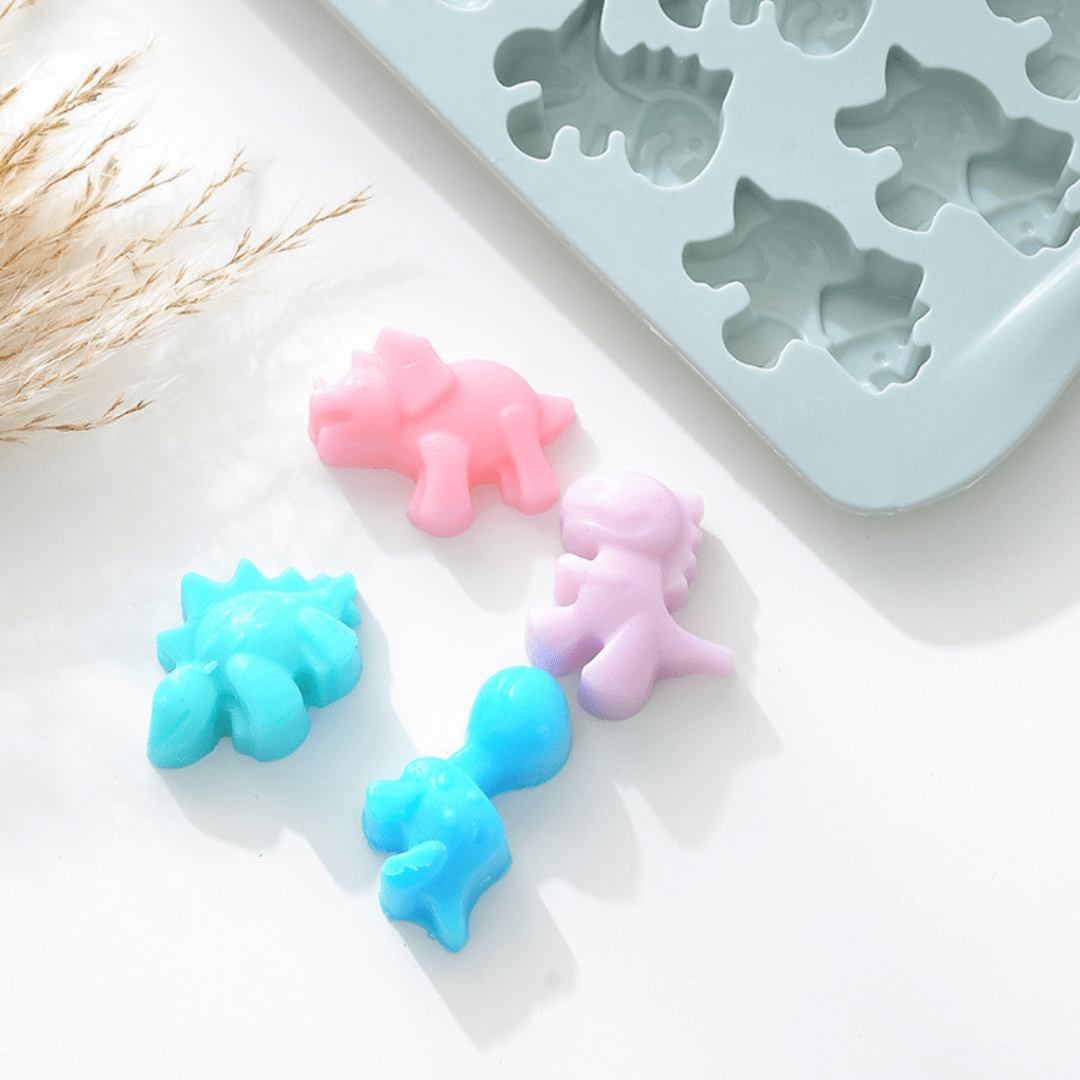 Silicone 3D Dinosaur Ice Cube Tray Candy Cake Chocolate Mold Set