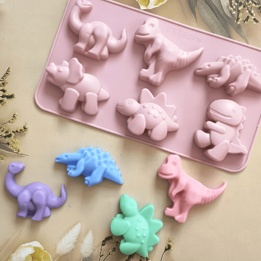 Silicone 3D Dinosaur Ice Cube Tray Candy Cake Chocolate Mold Set