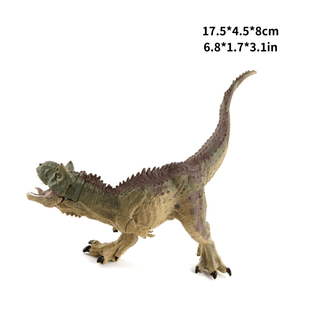 11" Realistic Carnotaurus Dinosaur Solid Action Figure Model Toy Decor Yellow
