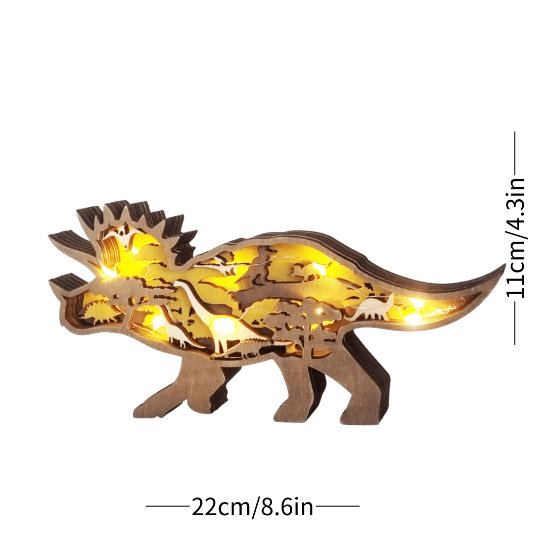 Wooden Natural Dinosaur Nightlight TRex Lighting Lamp Home Decoration