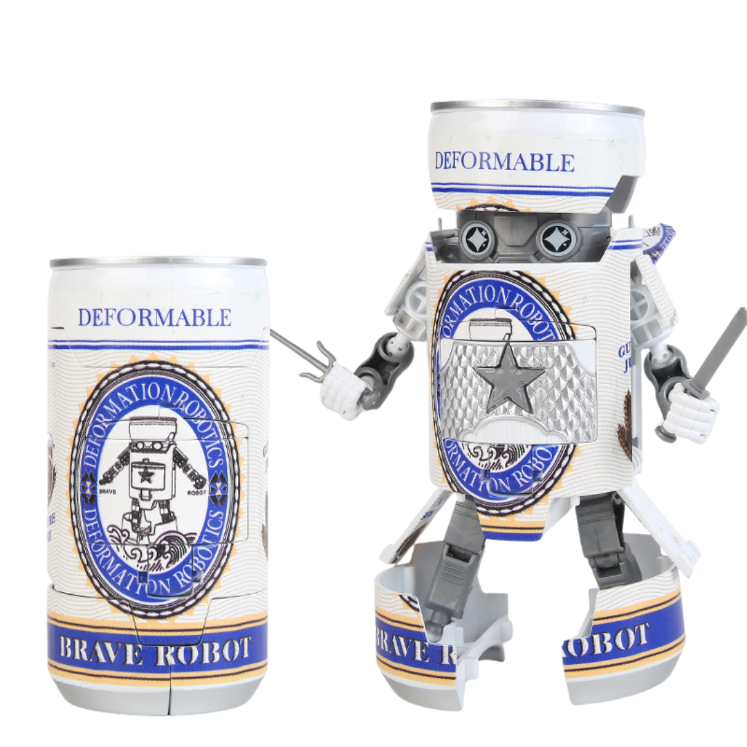 Soda Drink Transforming Robot Toy