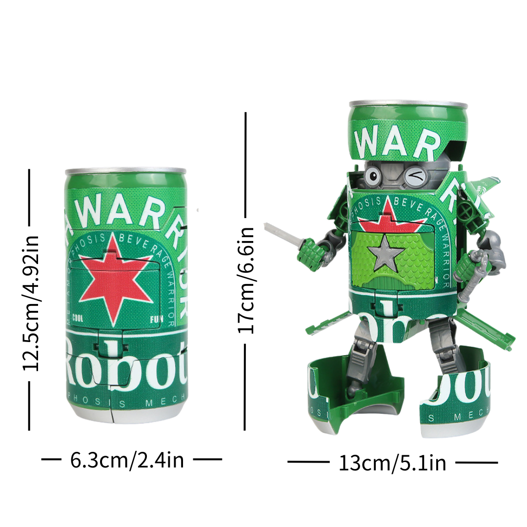 Soda Drink Transforming Robot Toy