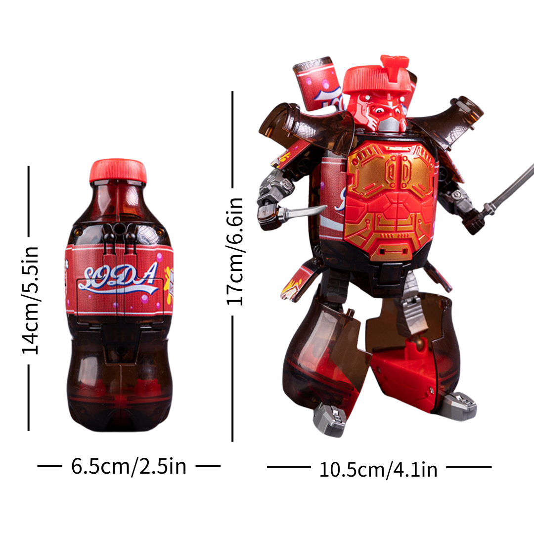 Soda Drink Transforming Robot Toy