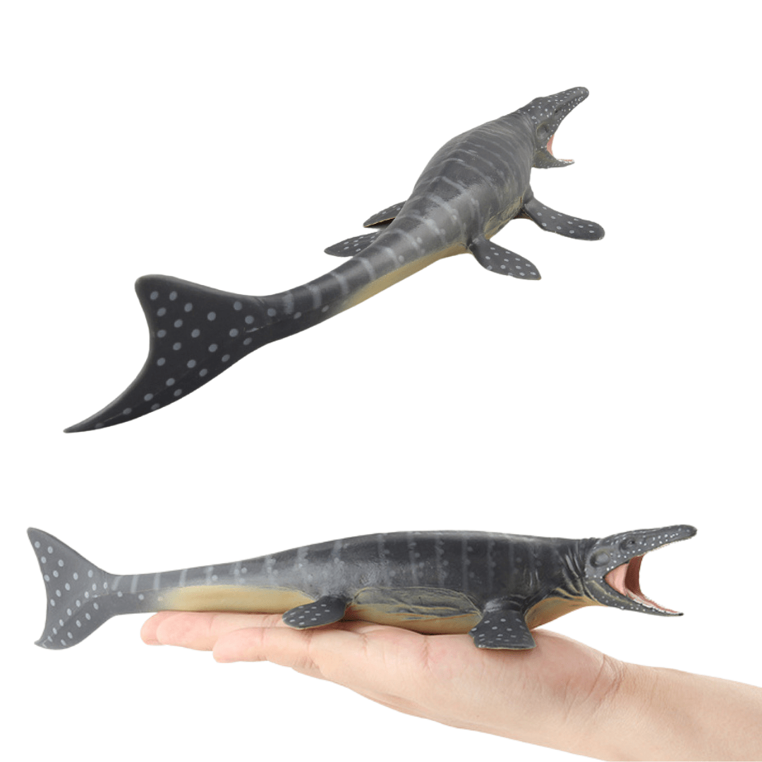 10" Realistic Mosasaurus Dinosaur Solid Action Figure Model Toy Decor Black 168g