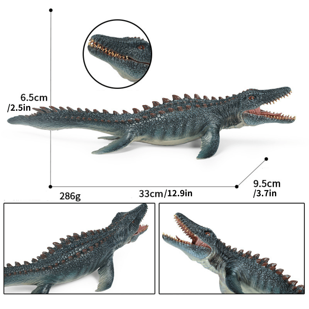11"  Realistic Sea Ocean Series Dinosaur Solid Action Figure Mosasaurus Model Toy Decor Mosasaurus / Mosasaurus Green