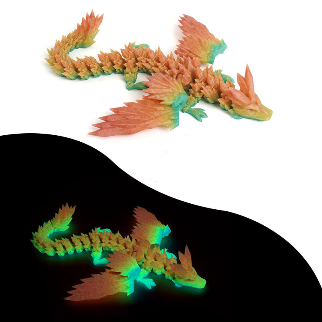 3D Printed Dinosaur Fly Dragon Toy with Movable Joints 