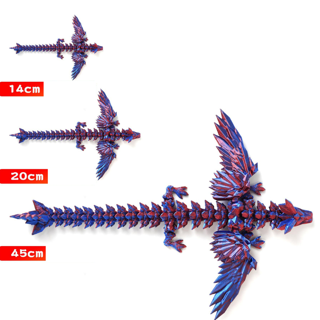 3D Printed Dinosaur Fly Dragon Toy with Movable Joints 