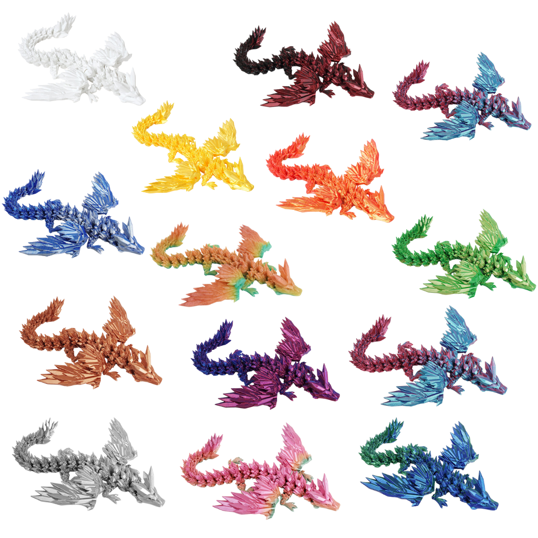 3D Printed Dinosaur Fly Dragon Toy with Movable Joints 