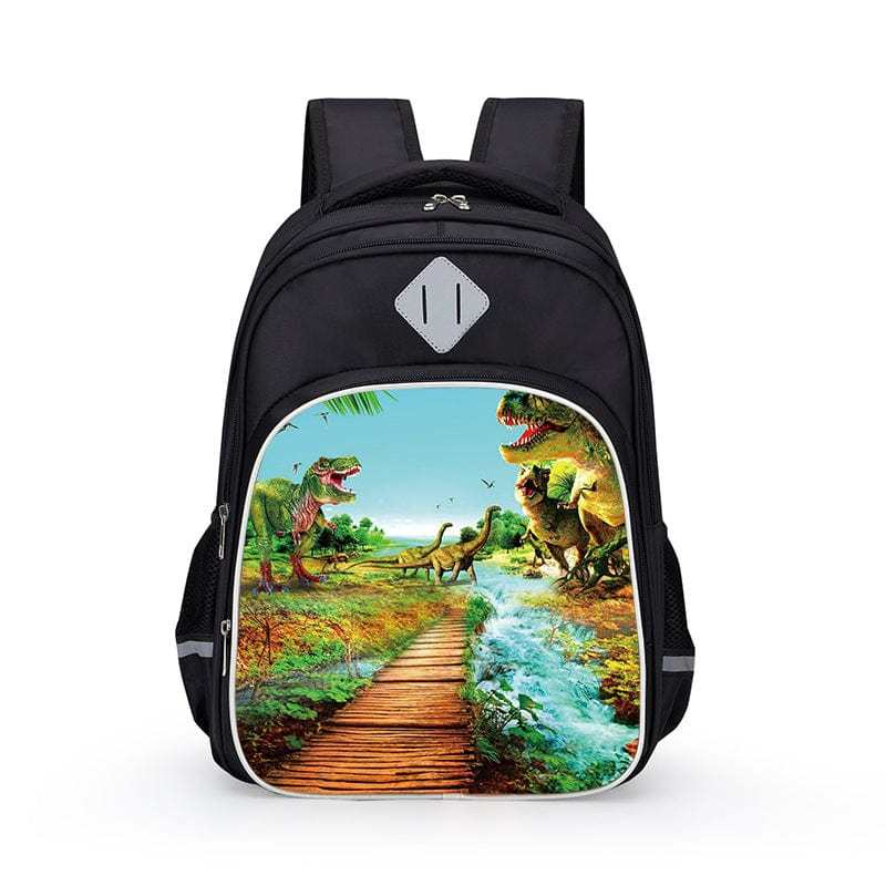 3D T-Rex Durable Dinosaur Cartoon Travel Backpack School Laptop Daypack Waterproof Bag