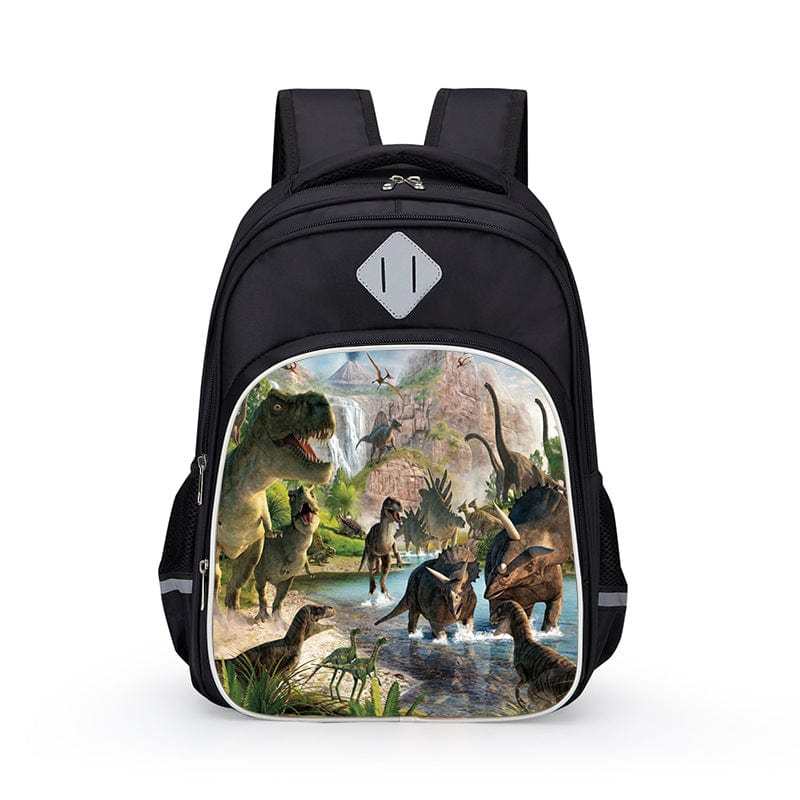 3D T-Rex Durable Dinosaur Cartoon Travel Backpack School Laptop Daypack Waterproof Bag 07 / 15in