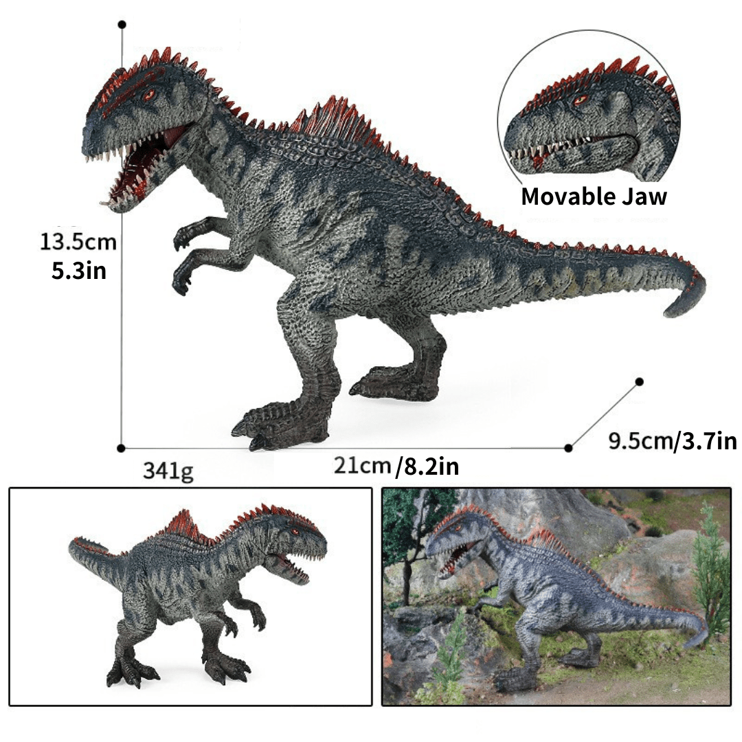 10‘’ Realistic Giganotosaurus Dinosaur Solid Action Figure Model Toy Decor Gray