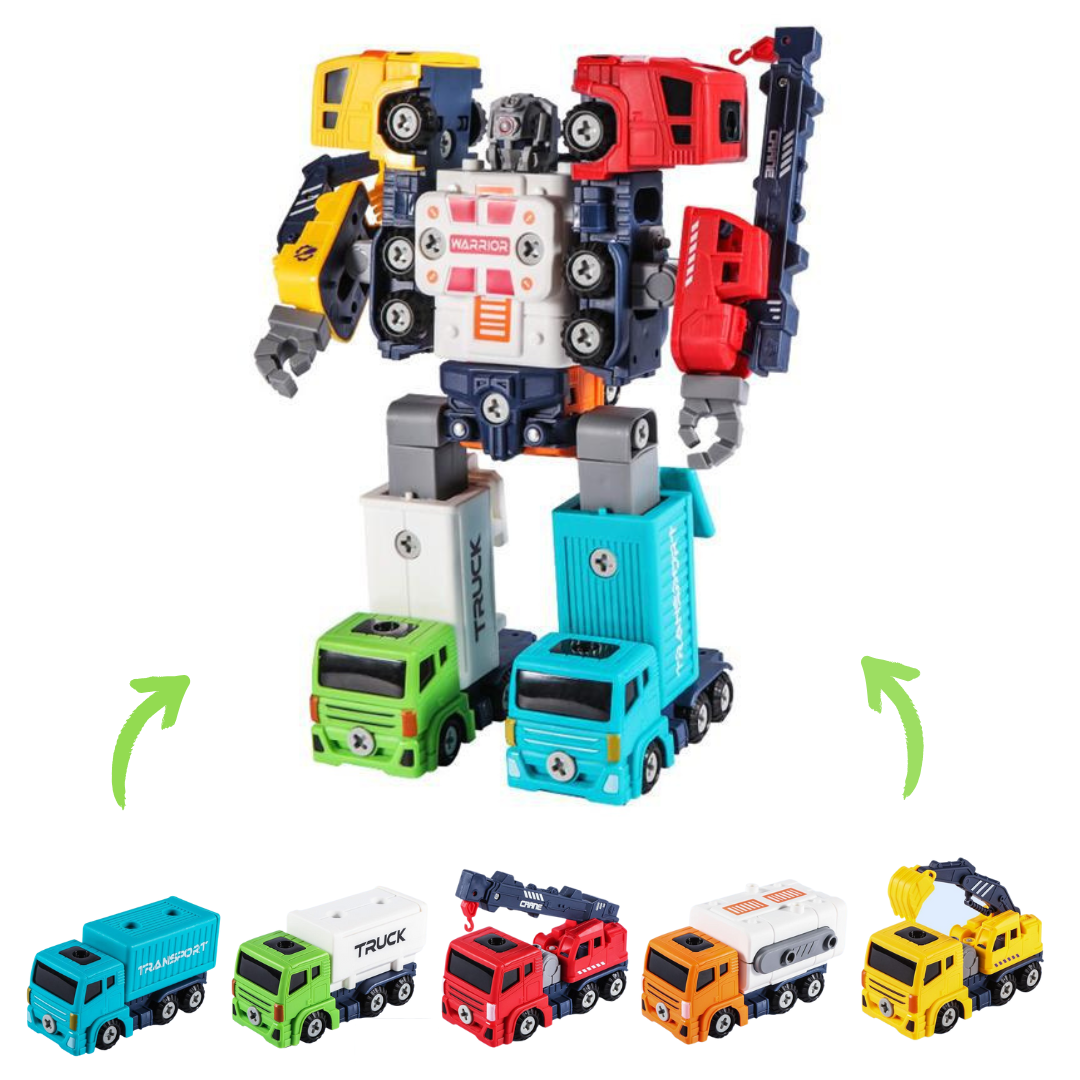 5 In 1 DIY Take Apart Truck Transforming Robot Toy