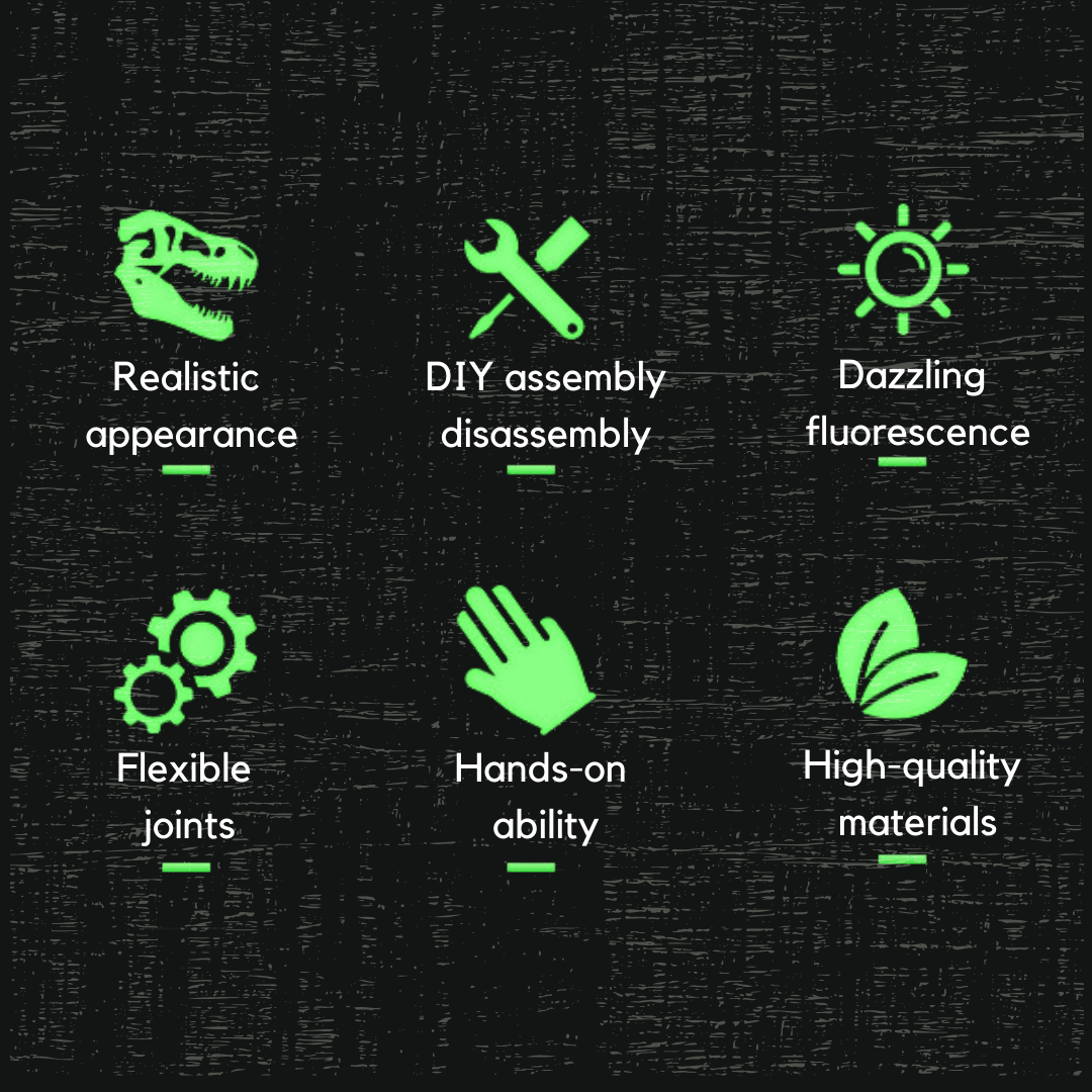 Glow in the Dark Dinosaur DIY Take Apart Fluorescent Skeleton Educational Toy for Kids