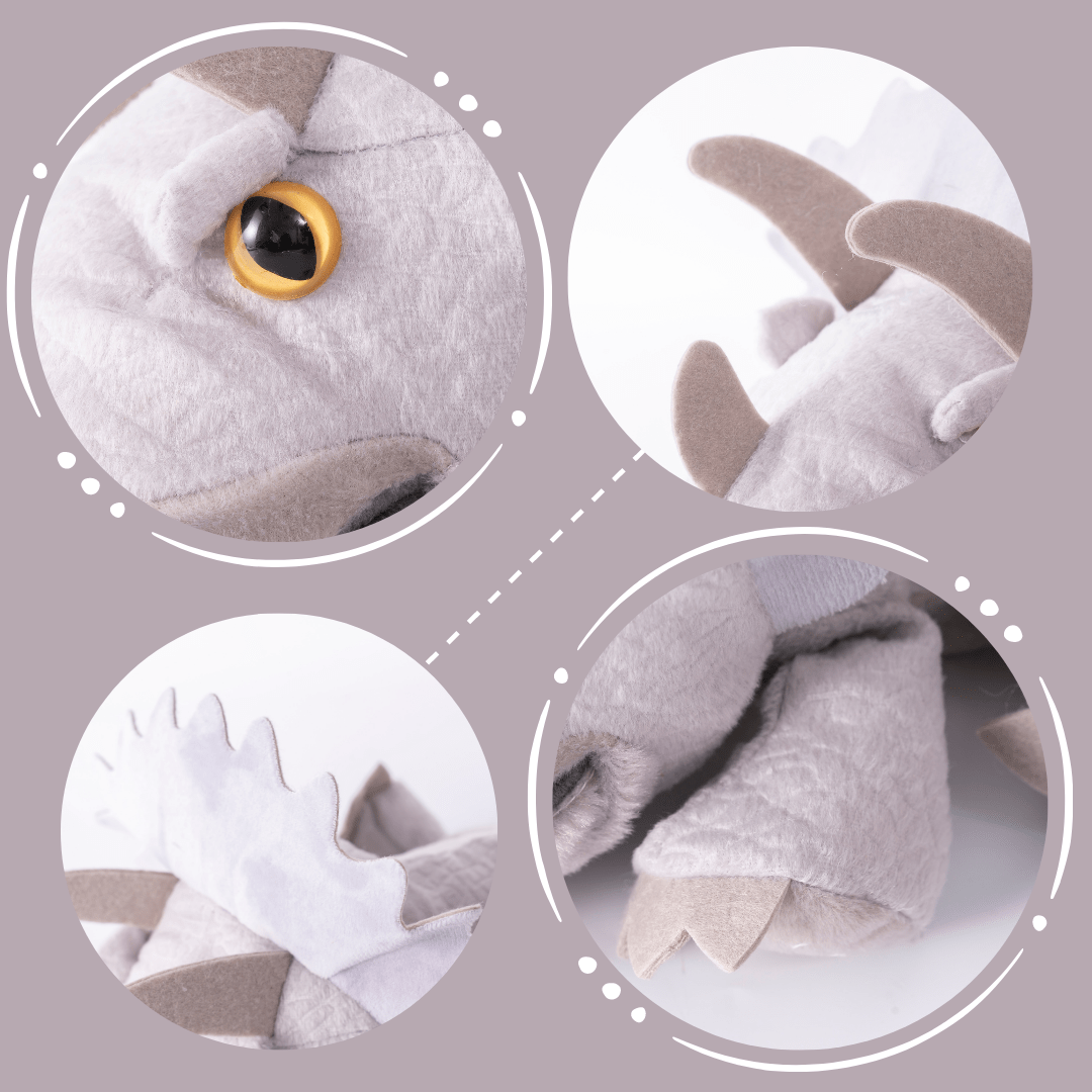 Adorable Plush Dinosaur Hand Puppet Interactive Cosplay Role Play Game Toy