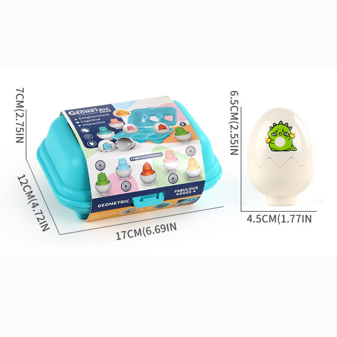 Dinosaur Eggs Matching Sensory Fine Motor Skill Training Toy for Toddler 1-3 Years Old 