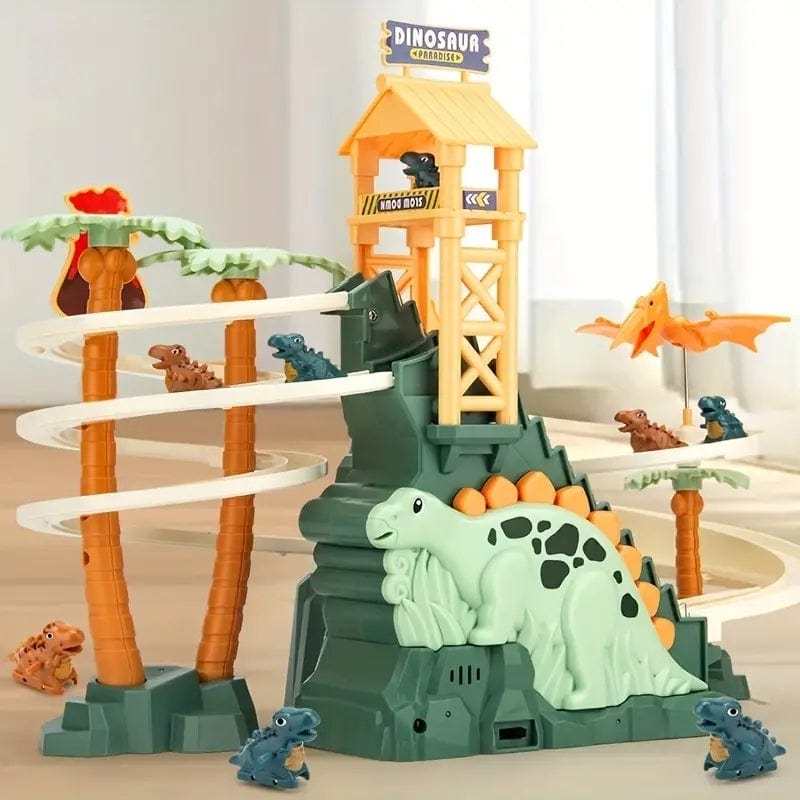 Dinosaur Climbing Stairs Toy - Slide Track, Light & Music 1 set